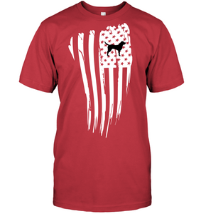 White American Flag with Lab