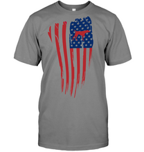 Load image into Gallery viewer, Unisex T-shirt with GSP in American Flag