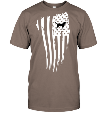 White American Flag with Lab