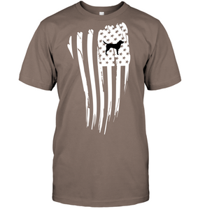 White American Flag with Lab